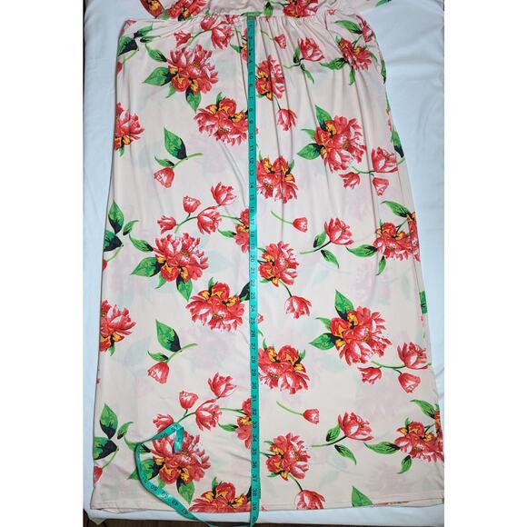 Flamingo Urban Women's Pink Floral Maxi Dress w/Pockets. Size L. Pre-Owned. - Picture 5 of 10